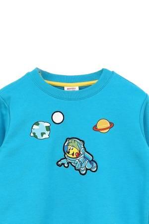 Haribo Erkek Çocuk SweatShirt - HRBTXT304 Sax Mavisi - 4