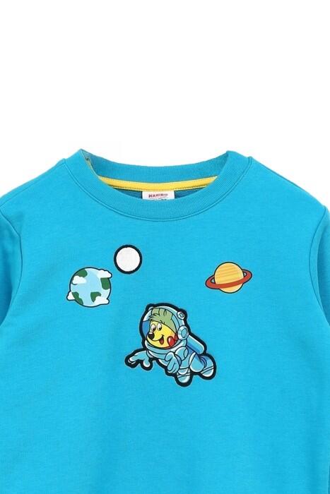 Haribo Erkek Çocuk SweatShirt - HRBTXT304 Sax Mavisi - 4