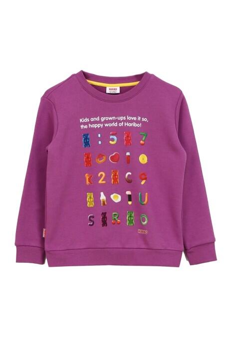 Haribo Kız Çocuk SweatShirt - HRBTXT302 Lila - 1