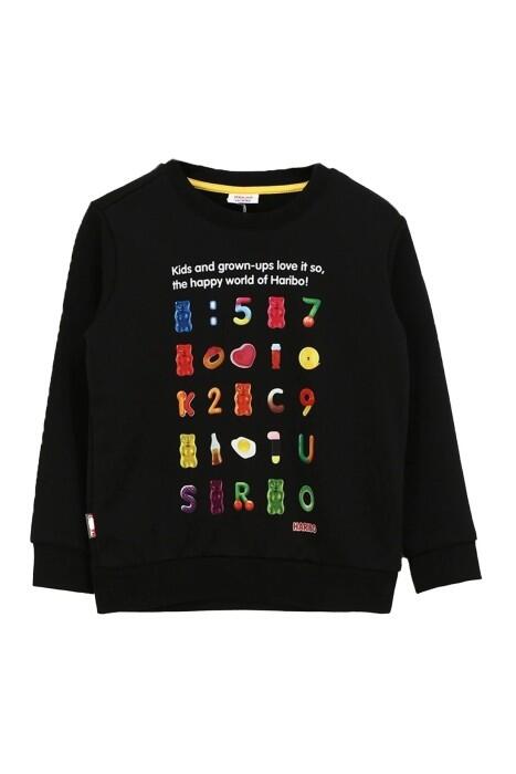 Haribo Kız Çocuk SweatShirt - HRBTXT302 Siyah - 2