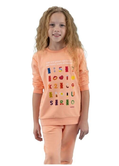 Haribo Kız Çocuk SweatShirt - HRBTXT302 Somon - 1