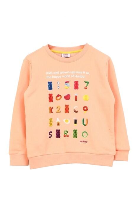 Haribo Kız Çocuk SweatShirt - HRBTXT302 Somon - 2