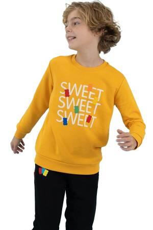 Haribo Kız Çocuk SweatShirt - HRBTXT306 Hardal - Haribo