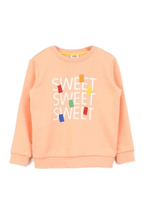 Haribo Kız Çocuk SweatShirt - HRBTXT306 Somon - 4