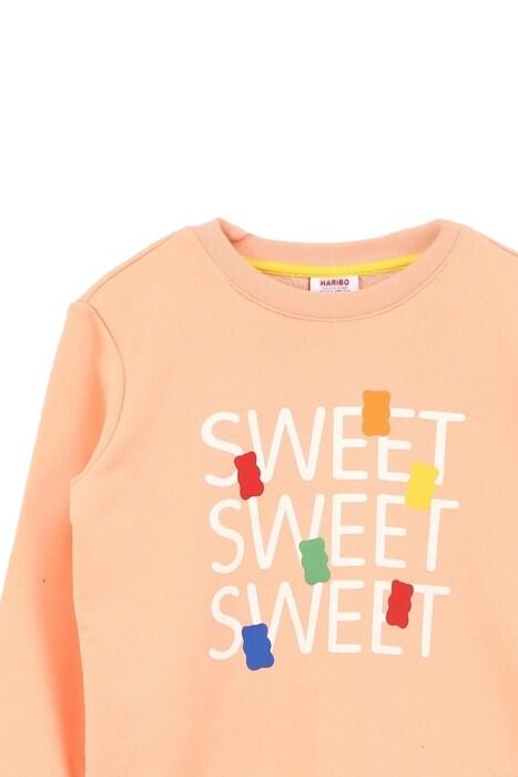 Haribo Kız Çocuk SweatShirt - HRBTXT306 Somon - 6