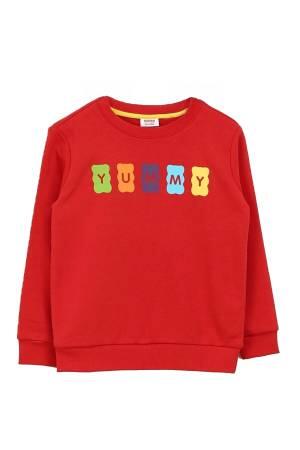Haribo Kız Çocuk SweatShirt - HRBTXT309 Kırmızı - 2