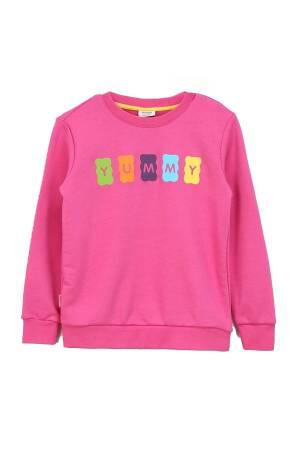 Haribo Kız Çocuk SweatShirt - HRBTXT309 Pembe - 2