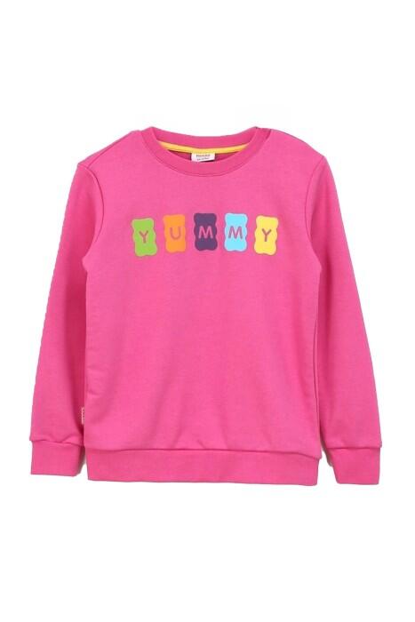 Haribo Kız Çocuk SweatShirt - HRBTXT309 Pembe - 2