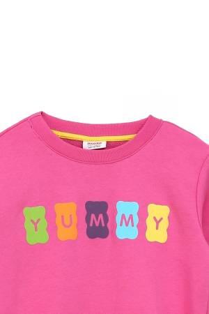 Haribo Kız Çocuk SweatShirt - HRBTXT309 Pembe - 4