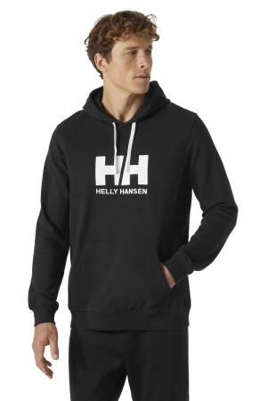 Helly Hansen Logo Kapüşonlu Erkek SweatShirt - 33977 Siyah - Helly Hansen