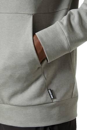 Hh Lifa Tech Lite Zip Erkek Kapüşonlu SweatShirt - 63267 Gri/Turuncu - 4