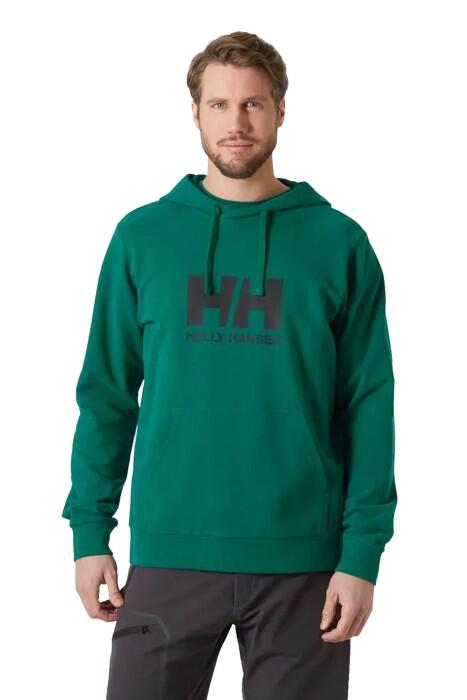 Hh Logo 2.0 Kapüşonlu Erkek SweatShirt - 30394 Yeşil - 1
