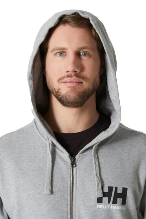 Hh Logo Full Zıp 2.0 Kapişonlu Erkek SweatShirt - 30393 Gri - 3