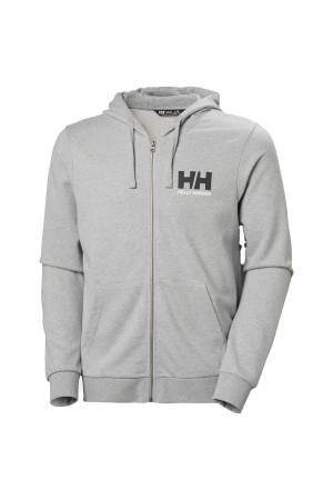Hh Logo Full Zıp 2.0 Kapişonlu Erkek SweatShirt - 30393 Gri - 5