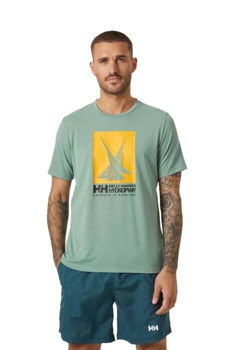 Hp Race Graphic Erkek T-Shirt - 34419 Mint Yeşili - 1