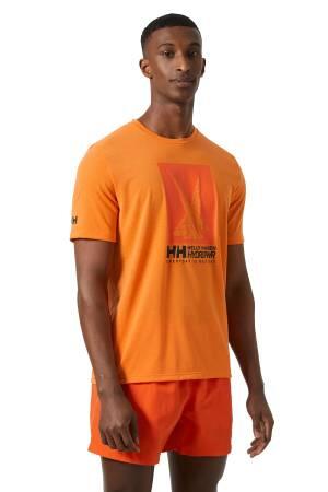 Hp Race Graphic Erkek T-Shirt - 34419 Turuncu - Helly Hansen