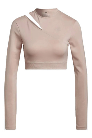 Hyperglam Training Long Sleeve Tee Kadın Uzun Kollu Crop T-Shirt - HM3181 Krem - EU-Adidas
