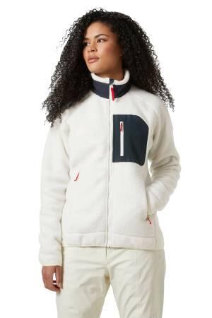 Imperial Tüylü Polar Kadın Blok Ceket - 49468 Beyaz - Helly Hansen