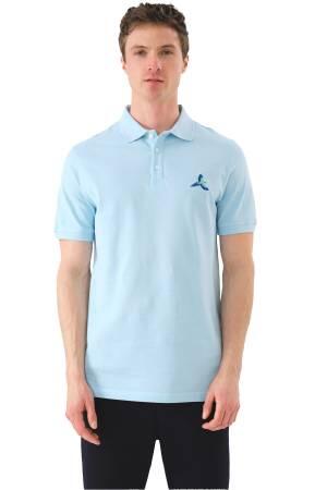 John Frank İdentity Erkek Polo T-Shirt - JFTPOLO18 Açık Mavi - John Frank