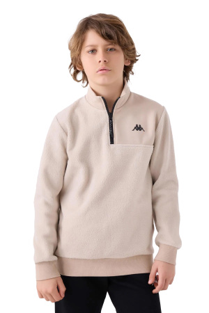 Kappa Erkek Çocuk SweatShirt - 361W1JW Taş Gri - Kappa