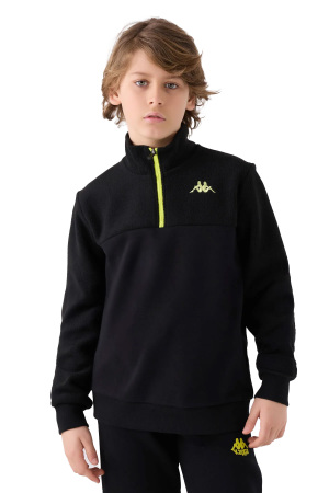 Kappa Erkek Çocuk SweatShirt - 361W1KW Siyah - Kappa
