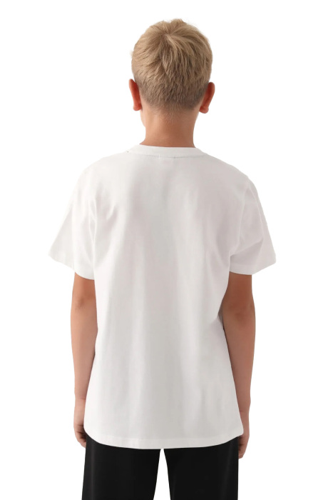 Kappa Erkek Çocuk T-Shirt - 341S75W Krem - 4