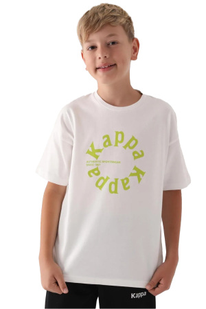 Kappa Erkek Çocuk T-Shirt - 371U23W Krem - Kappa