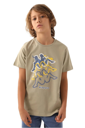 Kappa Erkek Çocuk T-Shirt - 381Y8DW Açık Haki - Kappa