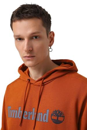 Kennebec River Linear Logo Hoodie Erkek SweatShirt - TB0A5UKK Turuncu - 4