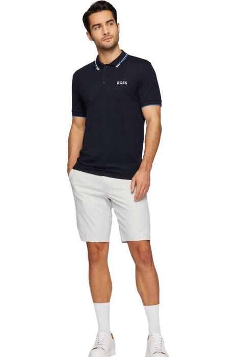 Kontrast Logolu, Pamuk Karışımlı Polo T-Shirt - 50469102 Lacivert - 2