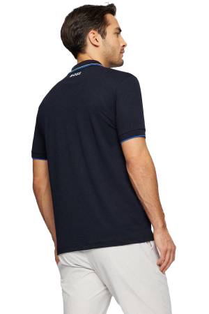 Kontrast Logolu, Pamuk Karışımlı Polo T-Shirt - 50469102 Lacivert - 3