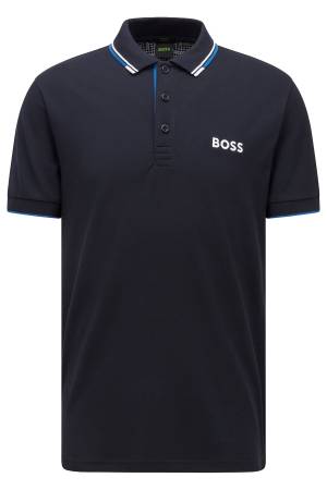 Kontrast Logolu, Pamuk Karışımlı Polo T-Shirt - 50469102 Lacivert - 5