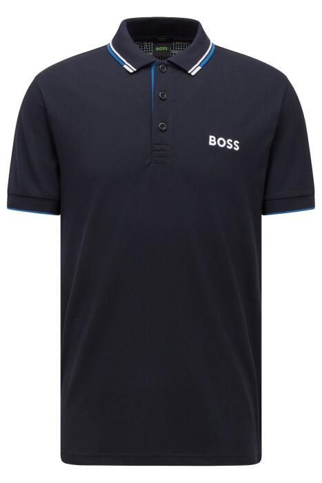 Kontrast Logolu, Pamuk Karışımlı Polo T-Shirt - 50469102 Lacivert - 5