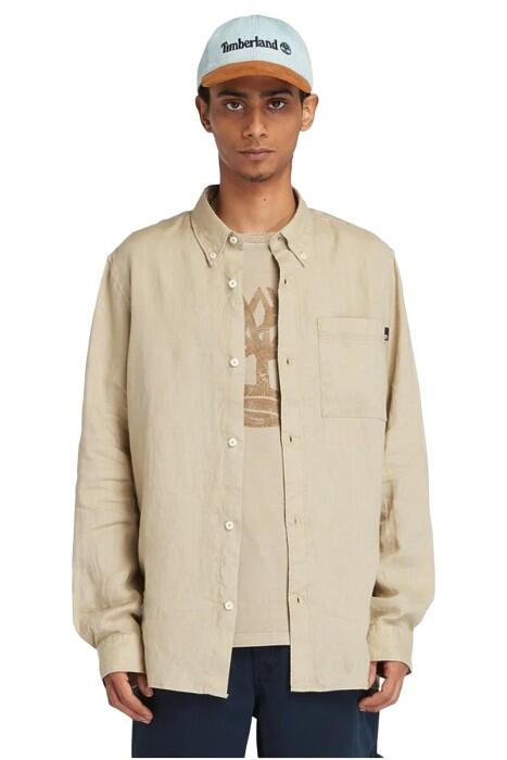 Linen Chest Pocket Erkek Gömlek - TB0A66B9 Somon - 1