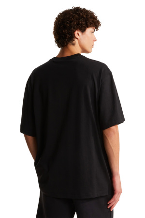Liquid Logo Oversize Short Sleeve Erkek T-Shirt - NF0A8G9U Siyah - 4