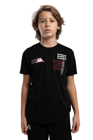 Logo Jonas Erkek Çocuk T-Shirt - 37226HW Siyah - Kappa