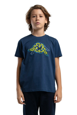Logo Jonathan Erkek Çocuk T-Shirt - 37235ZW Koyu Mavi - Kappa