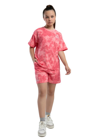 Logo Kelsie Kız Çocuk Şortlu Takım - 362415W Neon Pembe - Kappa