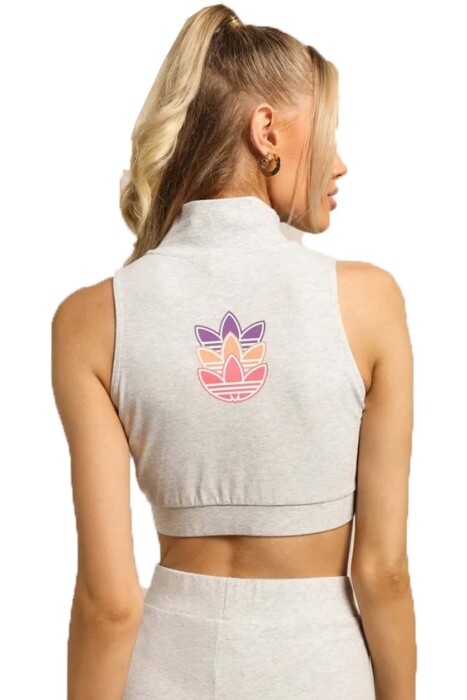 Logo Play Cropped Kadın Atlet - H22743 Gri - 2