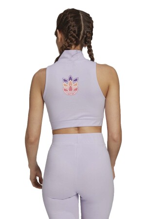 Logo Play Kadın Crop Atlet - H22742 Beyaz - 3