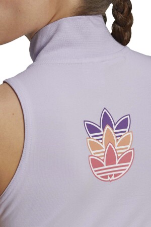 Logo Play Kadın Crop Atlet - H22742 Beyaz - 5