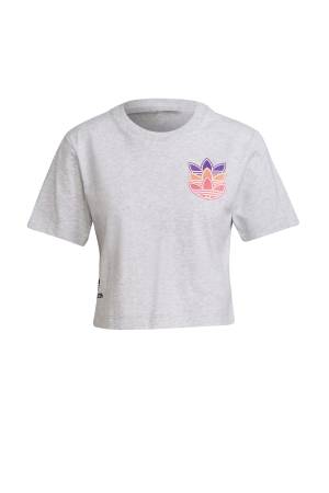 Logo Play Kadın T-Shirt - H22755 Gri - Adidas
