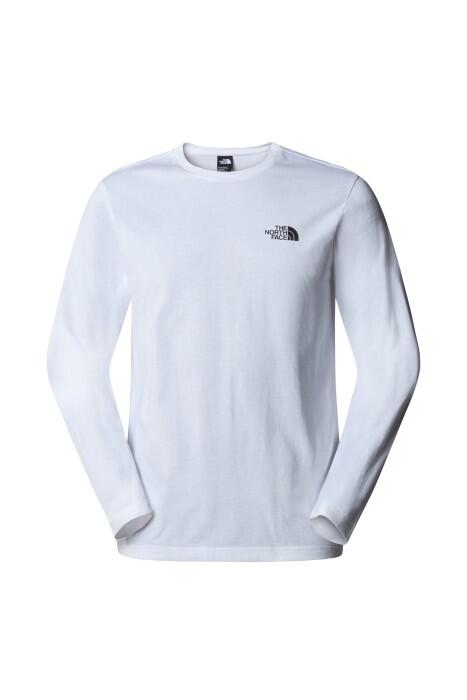 L/S Sımple Dome Tee Erkek Uzun Kol T-Shirt - NF0A87QN Beyaz - 1