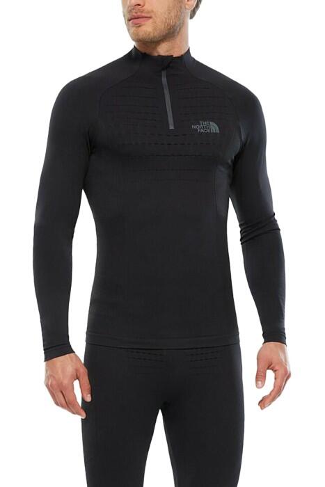 L/S Zıp Erkek Uzun Kollu Spor T-Shirt - NF0A3Y27 Siyah - 2