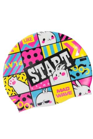 Mad Wave Junior Silicone Cap Rabbıts Multi Çocuk Bone - M0570 04 Krem - Madwave