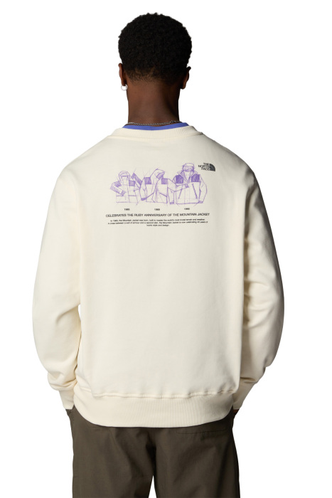 Mnt Annıversary Relaxed Crew Unisex Ceket - NF0A8DN6 Krem - 1