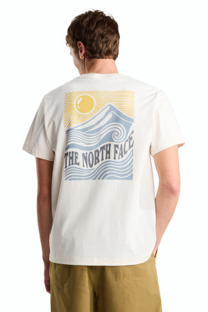 Mountaİn Escape Relaxed Erkek T-Shirt - NF0A8GB1 Krem - The North Face