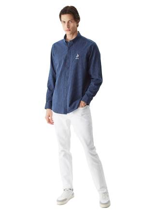 Nautica Classic Erkek Gömlek - W35428T Lacivert - 3