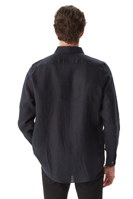 Nautica Erkek Classic Fit Uzun Kollu Gömlek - W35101T Siyah - 2