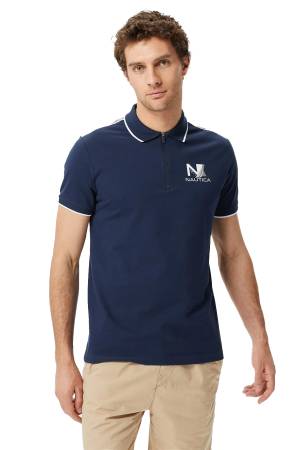 Nautica Erkek Polo Yaka T-Shirt - K35427T Lacivert - Nautica
